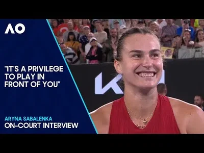 Sabalenka On-Court Interview after defeating Gauff at the Australian Open