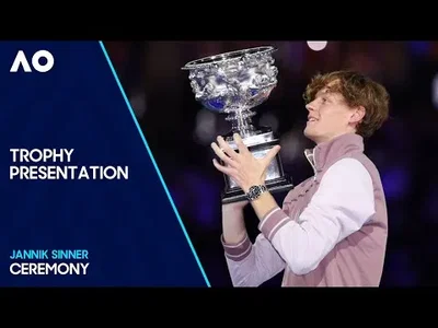 Watch Sinner and Medvedev speeches during men's singles ceremony at the Australian Open