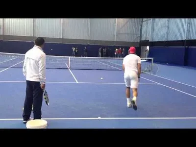 Nadal is back on the court - Serve practice