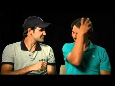 Federer and Nadal can't stop laughing during filming a tv spot