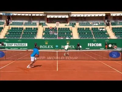 Seppi hits 'Tweener' Hot Shot against Youzhny at Monte-Carlo (Tuesday)