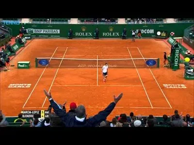 Djokovic hits the hot shot of friday against Garcia-Lopez in Monte-Carlo