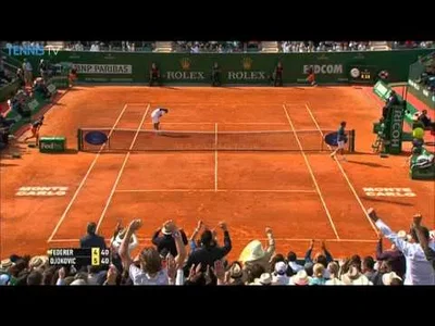 Big point win by Federer against Djokovic in Monte Carlo semies