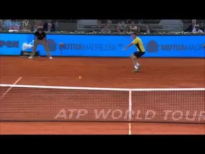 Hot Shot from Thiem against Wawrinka Tuesday in Madrid !