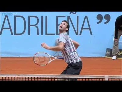 Dimitrov Hits Tweener Hot Shot Wednesday in Madrid
