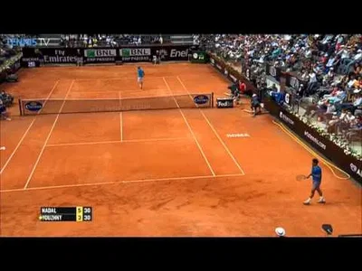 Nadal hits the Hot Shot of Thursday against Youzhny in Rome