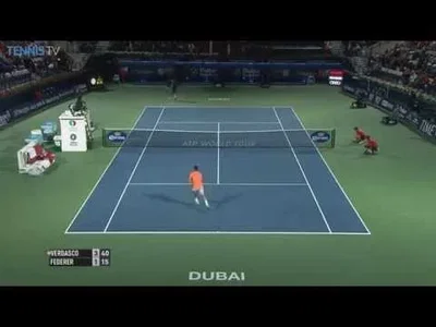 Federer Hot Shot Wednesday against Verdasco in Dubai