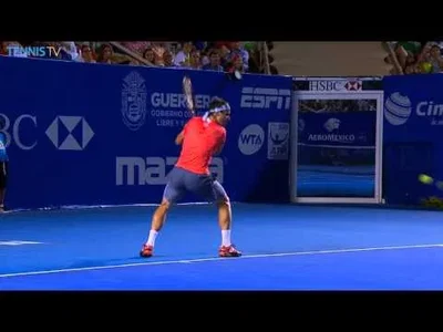 Perfect drop shot from Nishikori in Acapulco 2015 Final