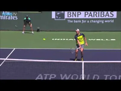 What a passing-shot from Dolgopolov against Dancevic in IW !