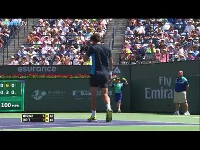 Strong forehand from Lopez against Murray in Indian Wells