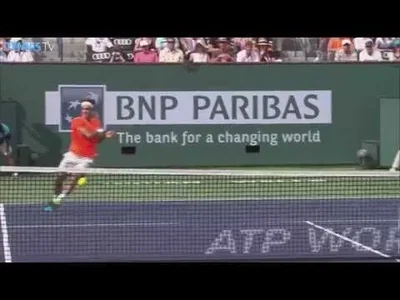 Fantastic defense from Federer versus Djokovic in Indian Wells