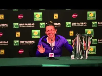 Halep can't tift the BNP Paribas Open Trophy in Indian Wells