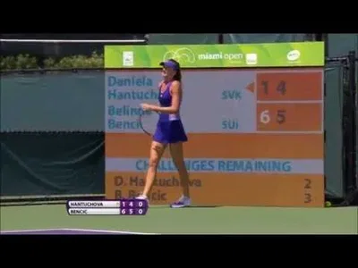 Superb passing shot from Hantuchova against Bencic in Miami
