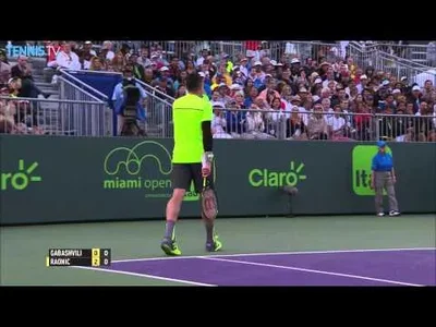 Superb passing shot from Raonic against Gabshvili in Miami