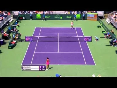 Geometry according to Azarenka against Jankovic in Miami