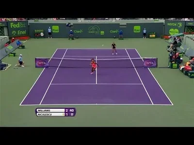 Great point from Serena Williams against Niculescu à Miami