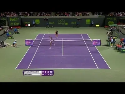 Total control from Suarez Navarro versus Venus Williams in Miami