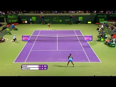 Huge point from Halep versus Stephens in Miami !