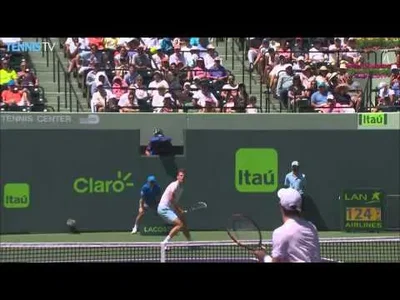 Superb passing shot from Berdych against Murray in Miami