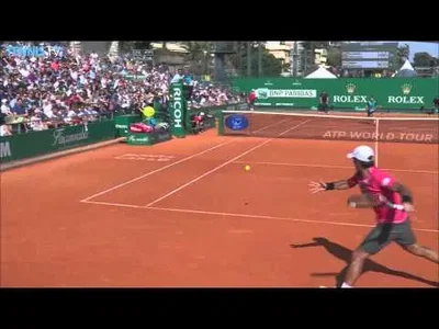 Perfect passing shot from Verdasco against Dimitrov in Monte-Carlo