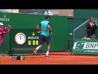 Incredible defense by Dimitrov against Monfils in Monte-Carlo