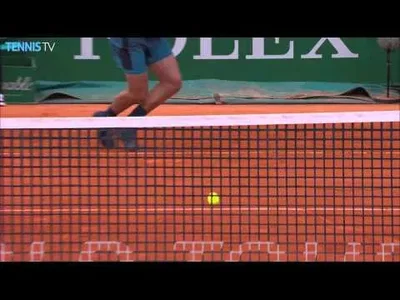 Unreal passing from Djokovic against Berdych in Monte-Carlo