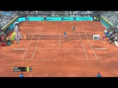 Superb drop shot from Dimitrov against Nadal in Madrid