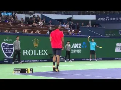 Inch-perfect passing shot from Tsonga against Djokovic in Shanghai