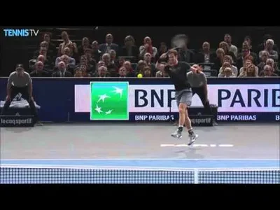 Superb passing from Murray on a Gasquet set point