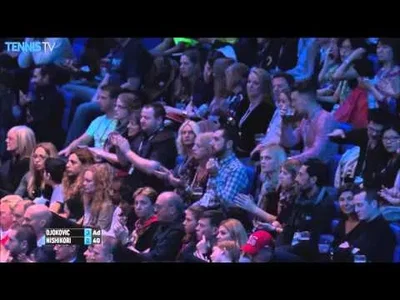 Sublime forehand slap from Djokovic against Nishikori in London