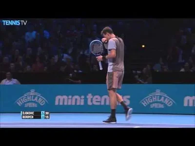Djokovic's unreal shot against Berdych in London!