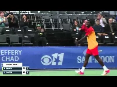 Tiafoe's perfect fake and bake against Groth in Dallas !
