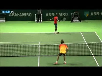 Monfils's chill out passing shot against Zverev in Rotterdam