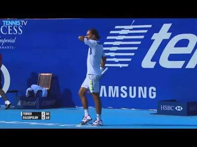 Ferrer's perfect lob against Dolgopolov in Acapulco