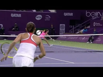 Incredible touch from Radwanska against Vinci in Doha