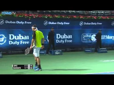 Baghdatis was everywhere at the end against Lopez in Dubai