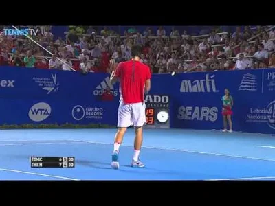 Thiem tracks down Tomic drop shot in Acapulco's Final