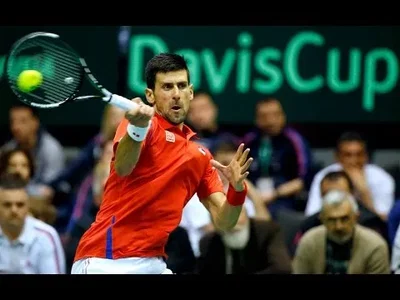 Highlights of Djokovic vs Nedovyesov in Davis Cup
