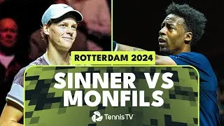 Les temps forts du match passionnant entre Jannik Sinner et Gael Monfils à Rotterdam 2024