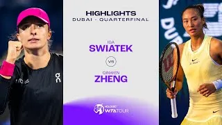 Faits saillants d'Iga Swiatek contre Zheng Qinwen en quart de finale à Dubaï