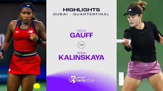 Résumé du match Coco Gauff - Anna Kalinskaya en quarts de finale à Dubaï