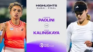 Jasmine Paolini remporte le titre en battant Anna Kalinskaya au terme d'une finale haletante ! | Les meilleurs moments de la finale à Dubaï