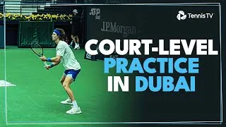 Rublev, Murray, Hurkacz et d'autres s'entraînent sur le court à Dubaï 2024
