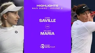 Les meilleurs moments de Saville vs Maria au deuxième tour du WTA 500 de San Diego