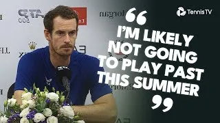 Andy Murray parle de sa retraite du tennis lors d'une conférence de presse à Dubaï