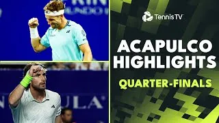 Ruud contre Shelton, Tsitsipas contre De Minaur, Rune, Draper et plus encore. Les meilleurs moments des quarts de finale à Acapulco.