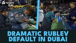 Regardez toute la scène menant à la disqualification d'Andrey Rublev à Dubaï