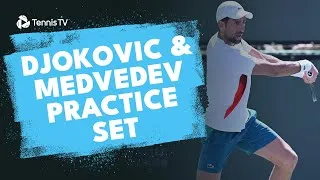 Novak Djokovic & Daniil Medvedev set d'entraînement 👌 | Indian Wells 2024