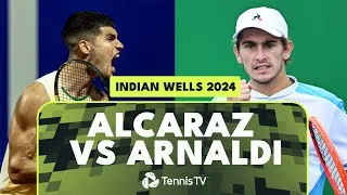 Regardez Alcaraz entamer la défense de son titre contre Arnaldi au deuxième tour d'Indian Wells