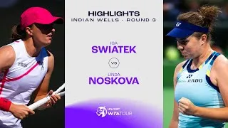 Les meilleurs moments de la remontée de Swiatek contre Noskova au troisième tour d'Indian Wells